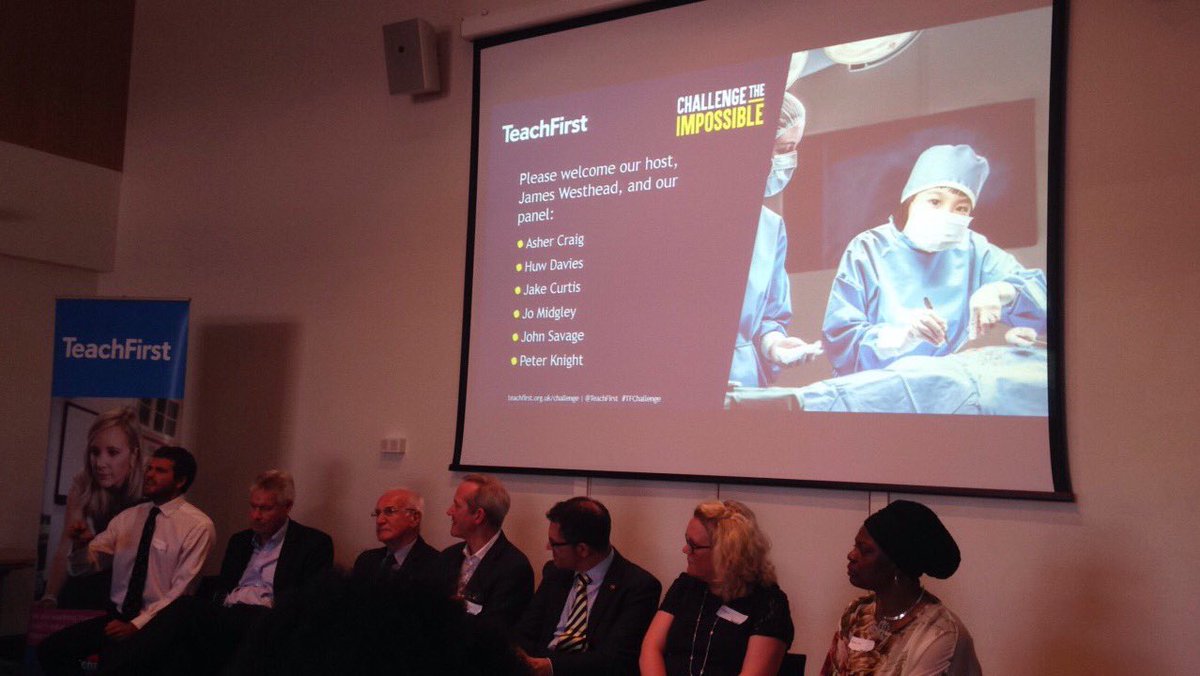 Miss_P_English's tweet photo. Great panellists tonight #TFChallenge event- how to break the class ceiling and help young people in the South West @SWNotImpossible https://t.co/gmybLMTjVm