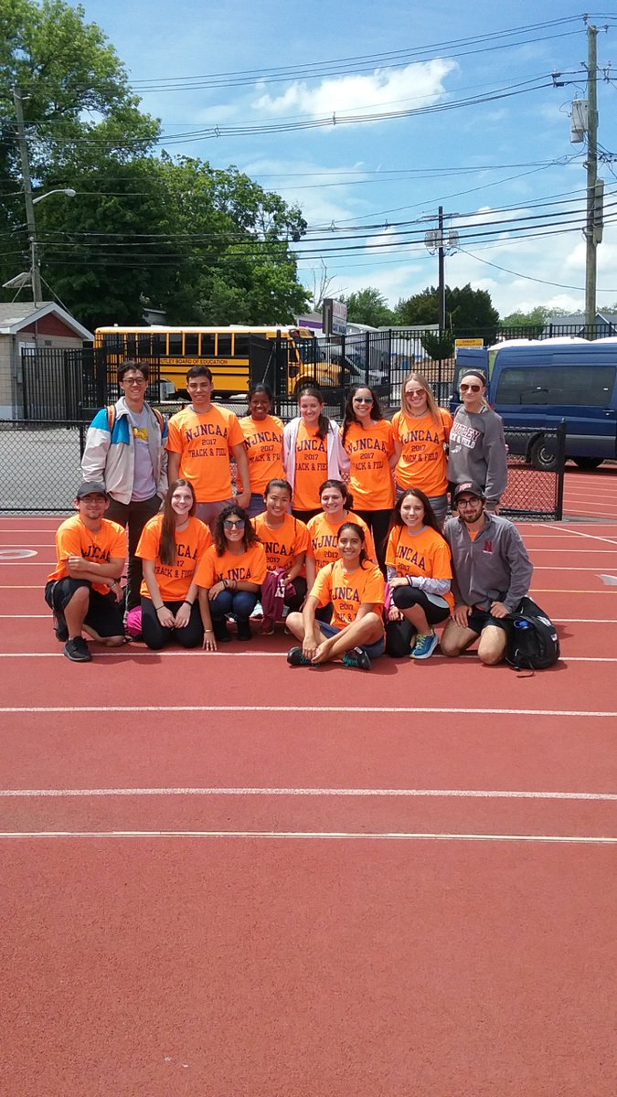 Great job by the Raider T&amp;F Seniors officiating at the NJNCAA track meet.