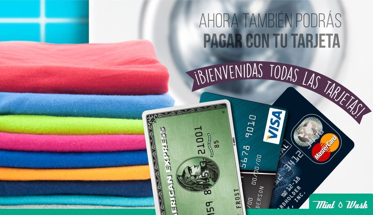 Recuerda que puedes realizar tu pago con tarjeta de crédito y/o débito.
En Mint Wash #LoHacemosPorTi