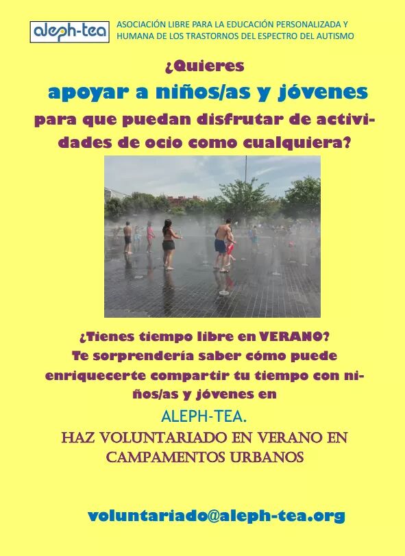 aleph_tea's tweet photo. ¿Quieres Apoyar a niños y jóvenes para que puedan disfrutar de actividades de ocio como cualquiera? 

#voluntariado en Campamentos Urbanos https://t.co/atc6OP4wsZ