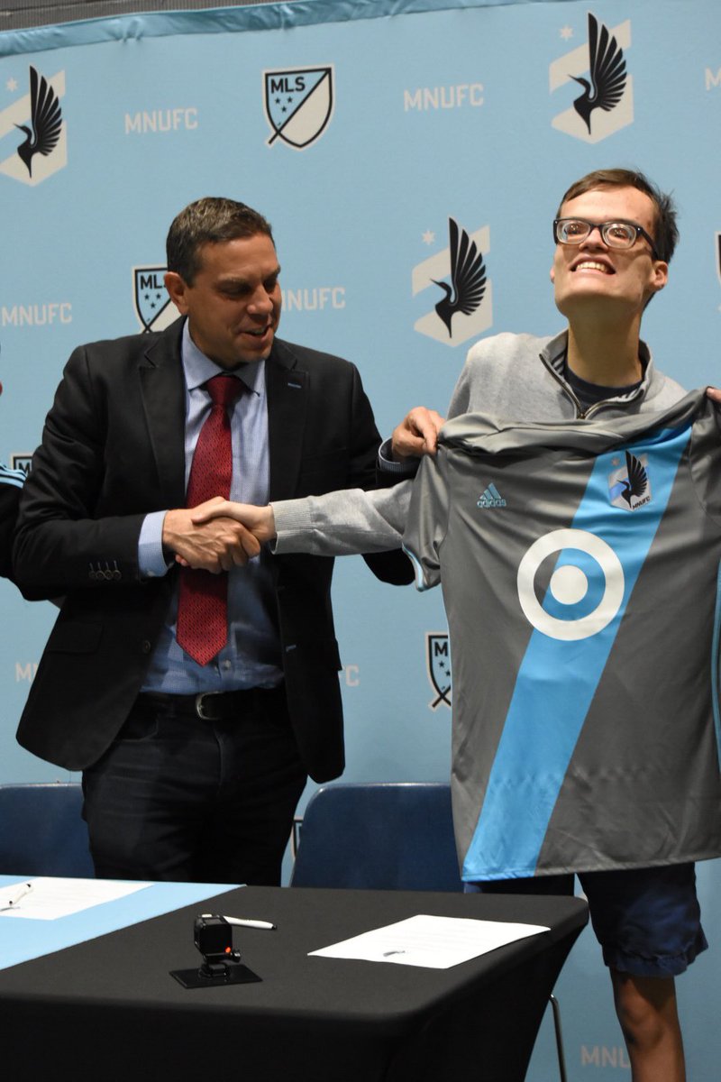MNUFC's tweet photo. It's official! 

The first-ever #MNUFC Unified Team are signed to contracts and ready to play! https://t.co/9uYmWxrk5U