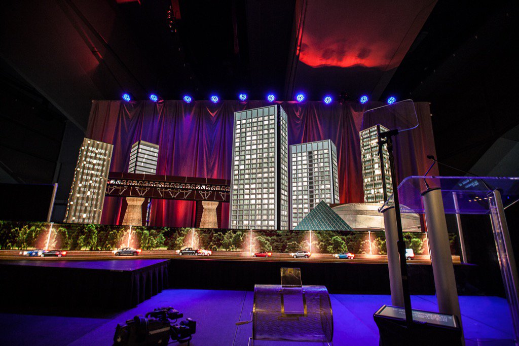 Custom LED backdrop from the mind of Marty <a href="/PersonalPoverty/">Marty Berg</a> #ECCMayor <a href="/YEGMayorOffice/">Edmonton Office of the Mayor</a> <a href="/EdmontonSCC/">Edmonton Convention Centre</a> <a href="/EdmontonChamber/">Edmonton Chamber of Commerce</a>