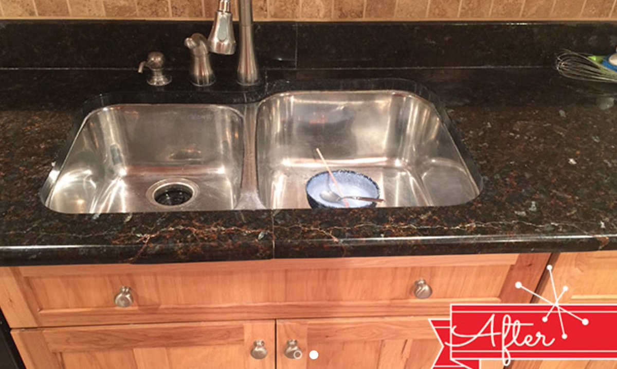 CounterCrew's tweet image. We saved a Florida client's granite countertop by #reassembling, filling, #honing, and polishing their granite until it shined like new