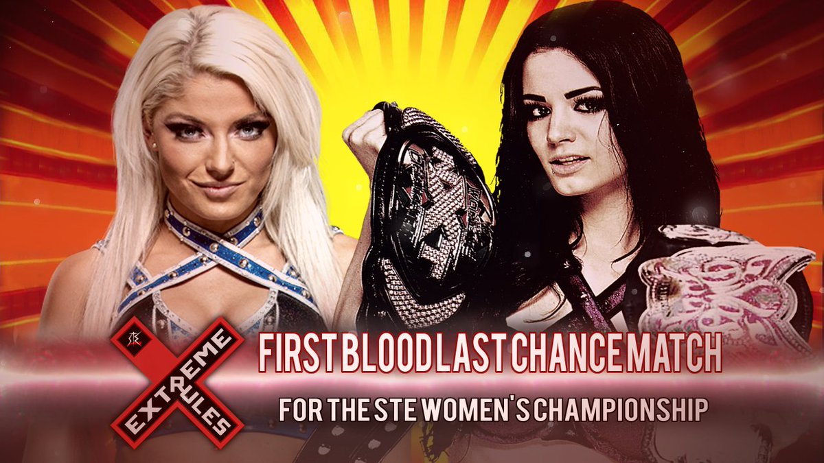 STE_Universe's tweet photo. La retadora #AlexaBliss tendrá su última oportunidad para ganar el título  de @RealPaigeSTE en una First Blood Last Chance Match este 04/06. https://t.co/WGihFezP2u