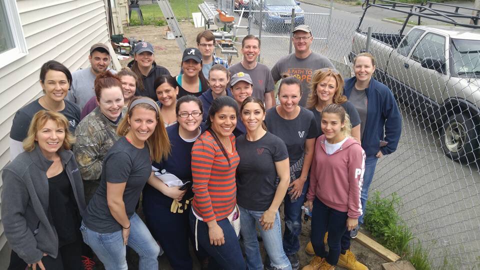 VALMOSCH's tweet photo. At Virtual, Inc. we work hard, play hard, oh and we help build houses... #habitatforhumanity #virtualinc @Virtual__Inc  #bestplacetowork https://t.co/gvQ41tI0re