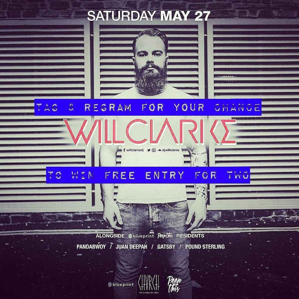 PeepThisEnt's tweet photo. π
WIN YOUR WAY INTO WILL CLARKE THIS SATURDAY AT THE CHVRCH OF JOHN! π
π¬π§ You know #Dirtybird? #ShibaSan? #JustinMβ¦ https://t.co/YddwwvBPty https://t.co/qVyvHG8vz6