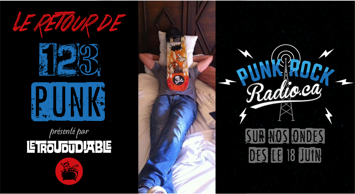 PunkRockRadioCa's tweet photo. @rejlaplanche is back!!! #123punk sur nos ondes dès le 18 juin https://t.co/nNmGzp3Kmx