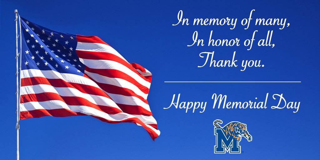 Memphis Tigers on X: "Happy Memorial Day and thank you to ...