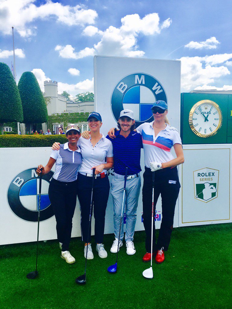 Tommy-Sarnie! <a href="/TommyFleetwood1/">Tommy Fleetwood</a> <a href="/RealJodieKidd/">Jodie Kidd</a> @BBCNaga <a href="/BMWPGA/">BMW PGA Championship</a> #perfectday #thisgirlgolfs #fore #BMWCharityProAm