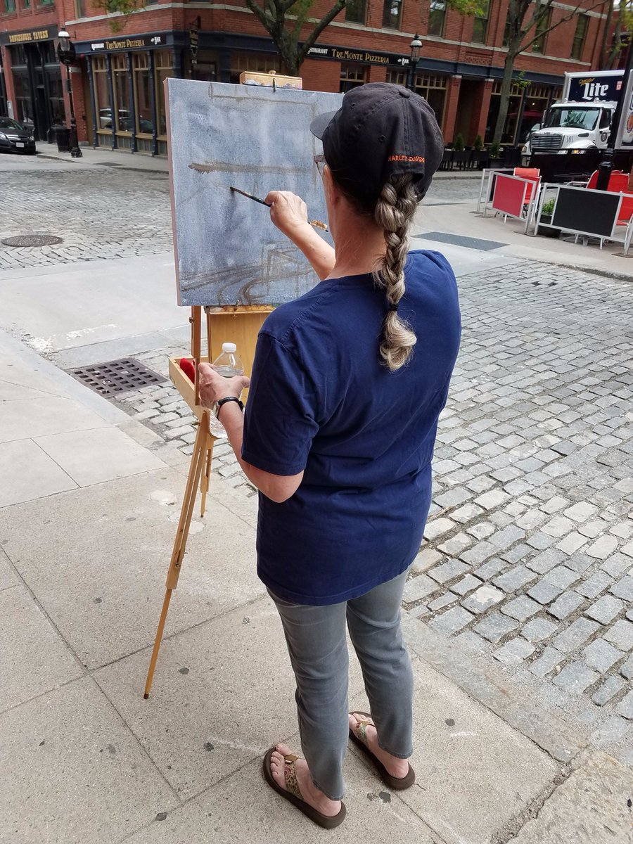 The Plein-Air Painters are out and about in Downtown #Lowell today! So much inspiration and beauty in this city. #LikeLowell #Explore