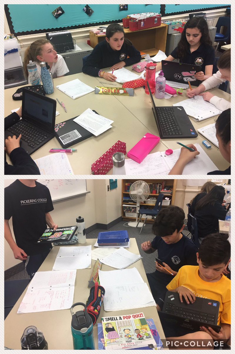 Gr. 6s trying to figure out how much chocolate they are denied in a toblerone bar #math <a href="/PickeringColl/">Pickering College</a>