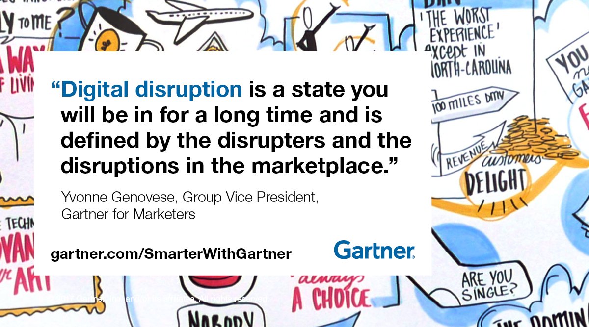 Gartner analysts share key #marketing trends in the era of #disruption. gtnr.it/2qQeIOY #GartnerDMC #CMO