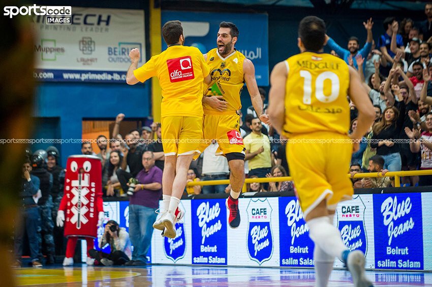 Sports961's tweet photo. Once again, @AlRiyadiClub win the Lebanese basketball league with a 70-57 win against Homenetmen in game 6. Congratulations! @lebanonbasket https://t.co/eye5EP3r4S