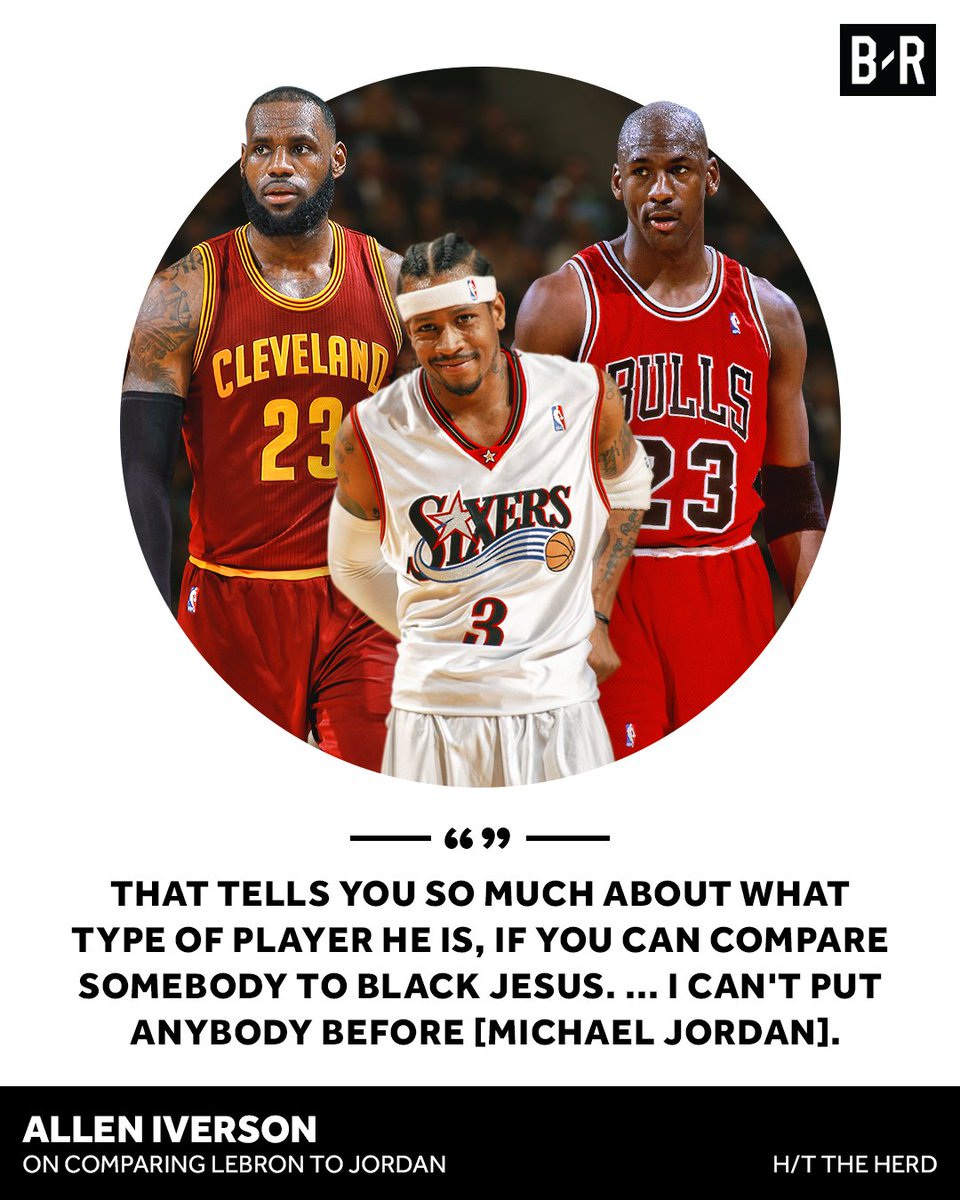 BleacherReport's tweet image. AI respects what LeBron is doing, but no one reaches MJ.