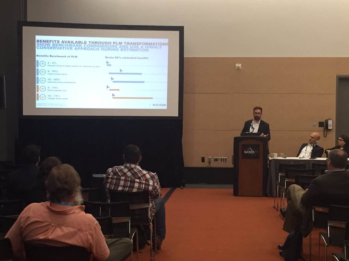 sjhaptcplm's tweet photo. Windchill customer Roche talking about how to justify PLM project with Accenture @PTC_Windchill @PTC #liveworx17 #ptchealth https://t.co/nxYcN0TS0G