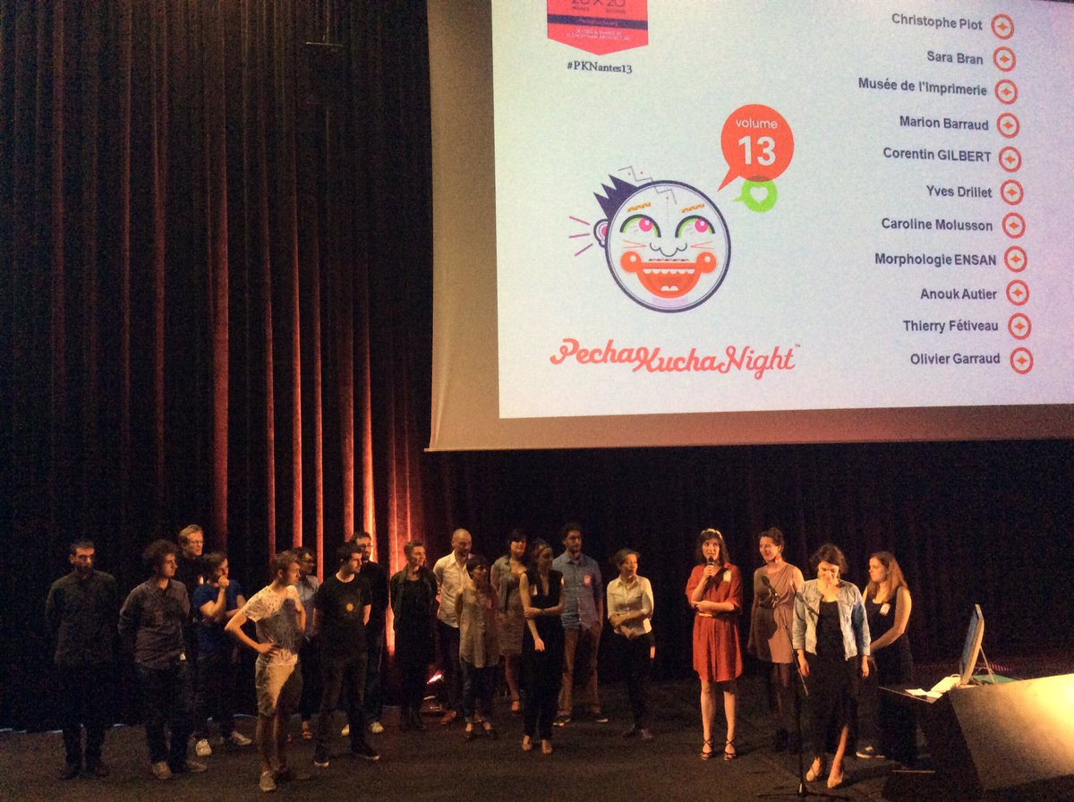 #PKNantes13 la sélection du volume 13 ! Merci à toutes &amp; tous :) #pechakuchanight #nantes