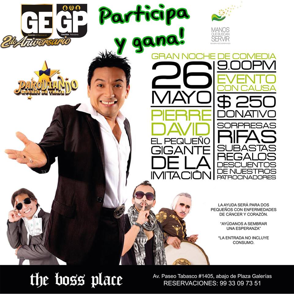 Revista_GP_'s tweet image. #SiTuQuisierasYo podría invitarte a la presentación de Pierre David en @TheBossPlace este viernes 26 de mayo. Bases: facebook.com/revistagestion…