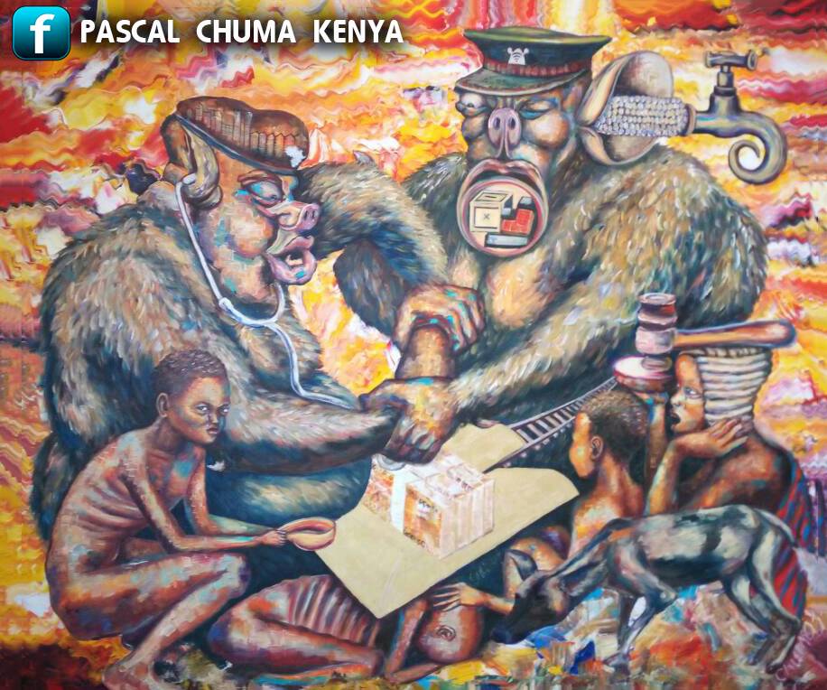 BobeaArt's tweet photo. Chains of Captivity By Pascal Chuma Kenya #PoliticalBandits #EconomicSabotage #OutrightTheft #WhiteElephant #DevolvedTheft #ChumaismStyle https://t.co/cD4Ii6L1Wk