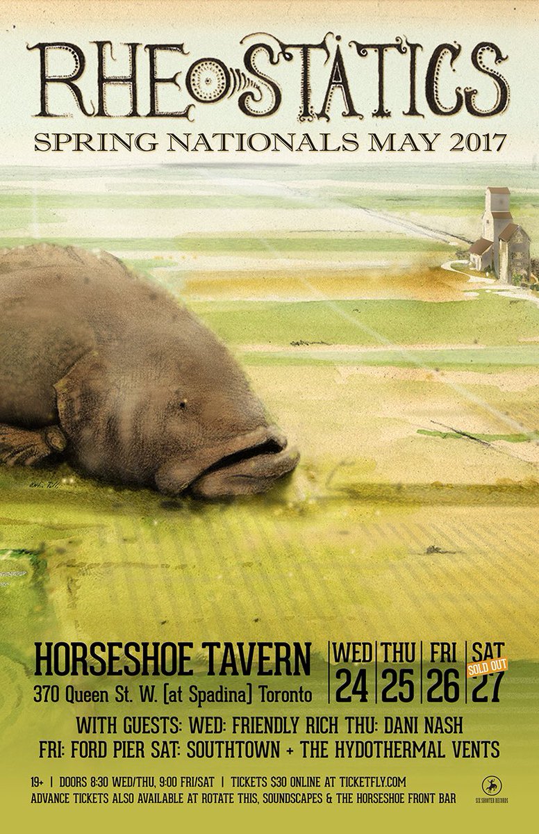Rheostatics at The Horseshoe Tavern Spring Nationals 2017 tonight through Saturday night. #bestbandincanada