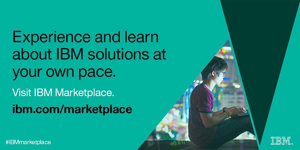 MarkMarlow1's tweet photo. Solve challenges and find solutions using #IBMMarketplace.  Explore #Security, #Cognitive, #Analytics &amp; more. https://t.co/U9wyPgfYMv https://t.co/r2k2wn27xa
