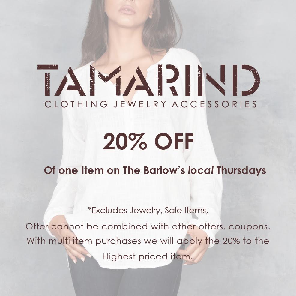 Tomorrow is #LocalsDay at #TheBarlow in #Sebastopol! Enjoy free gifts, 2-for-1's&amp; specials like 20% off at <a href="/ShopTamarind/">Shop Tamarind</a> EVERY THURS! #bhere