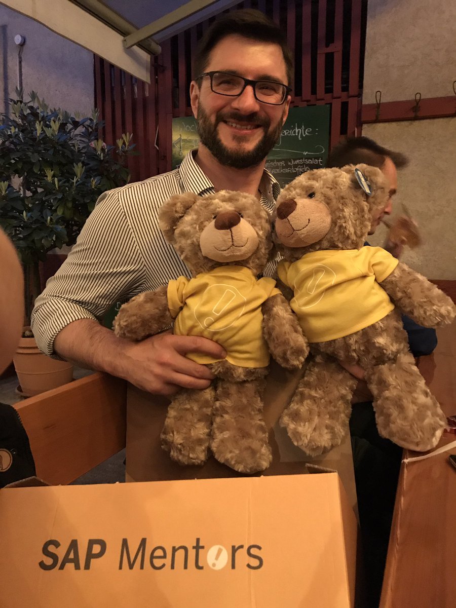 CBasis's tweet photo. Make no mistake - looks so tough outside ... but is very soft inside ;)
#DoubleSoft🐻🐻
@h_neumann #SAPMentors
#SAPStammtischFRA https://t.co/qEiOBg6wfW