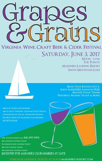 Join us for our first annual Grapes &amp; Grains Festival June 3rd! Tickets available at bwtickets.com