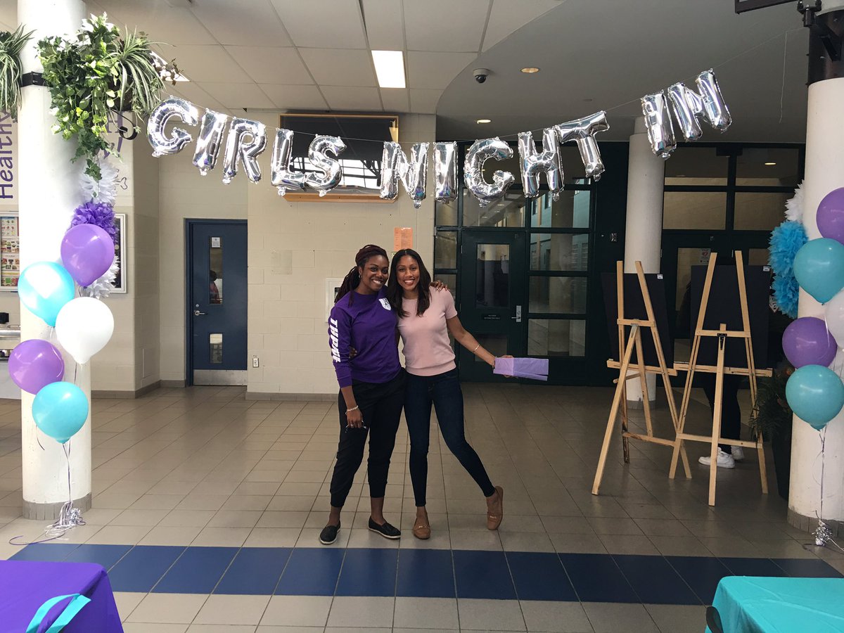Richardson's 2nd annual 'Girls Night In' is underway! Ms. Hunte and Mrs. Russell are über excited! #FemaleEmpowerment