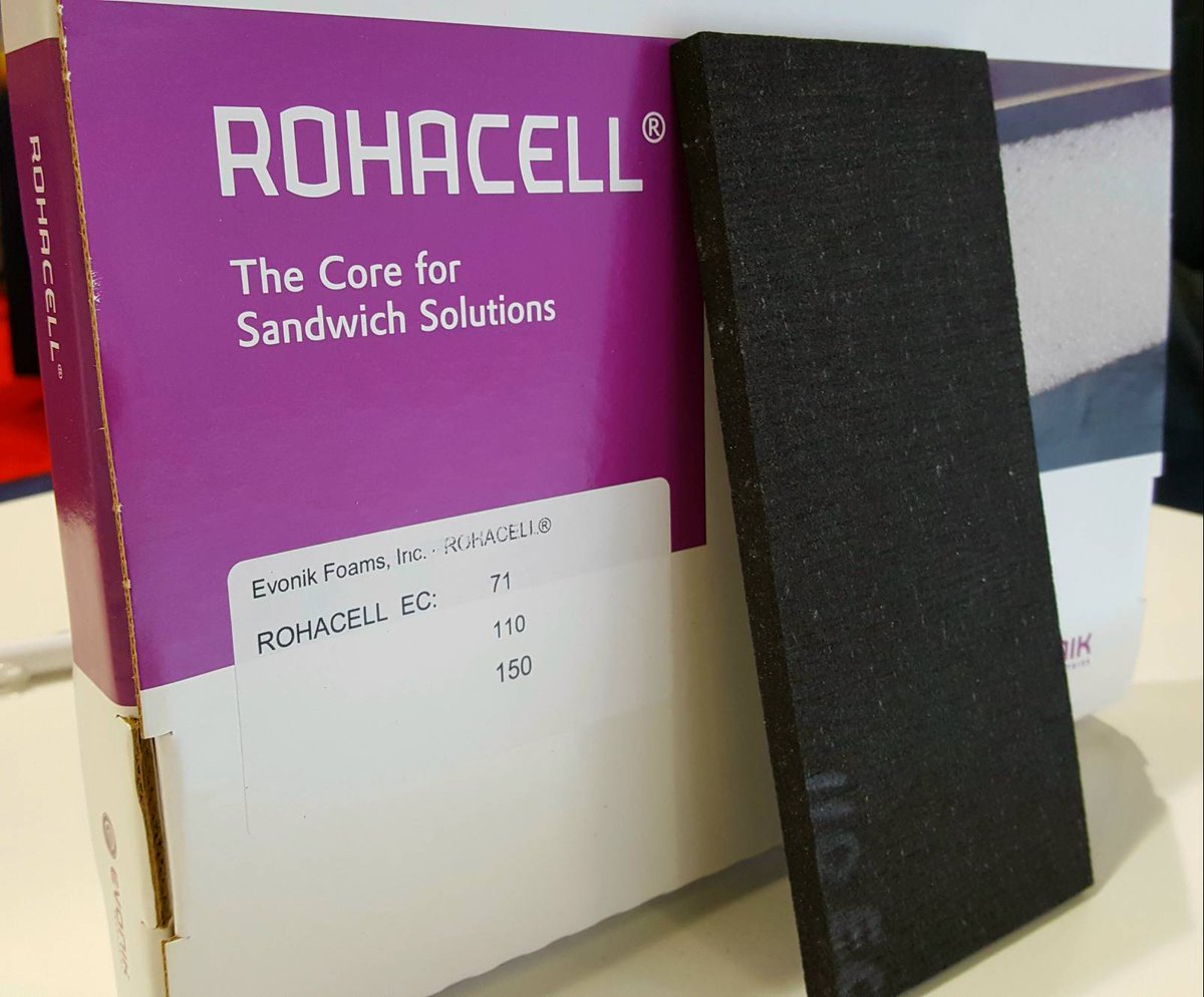 EvonikHP's tweet photo. Lightweight & virtually undetectable, ROHACELL® EC is the perfect material for radar absorbing applications #Sampe17 Meet us at Booth H31 https://t.co/w8sRkaIL9X
