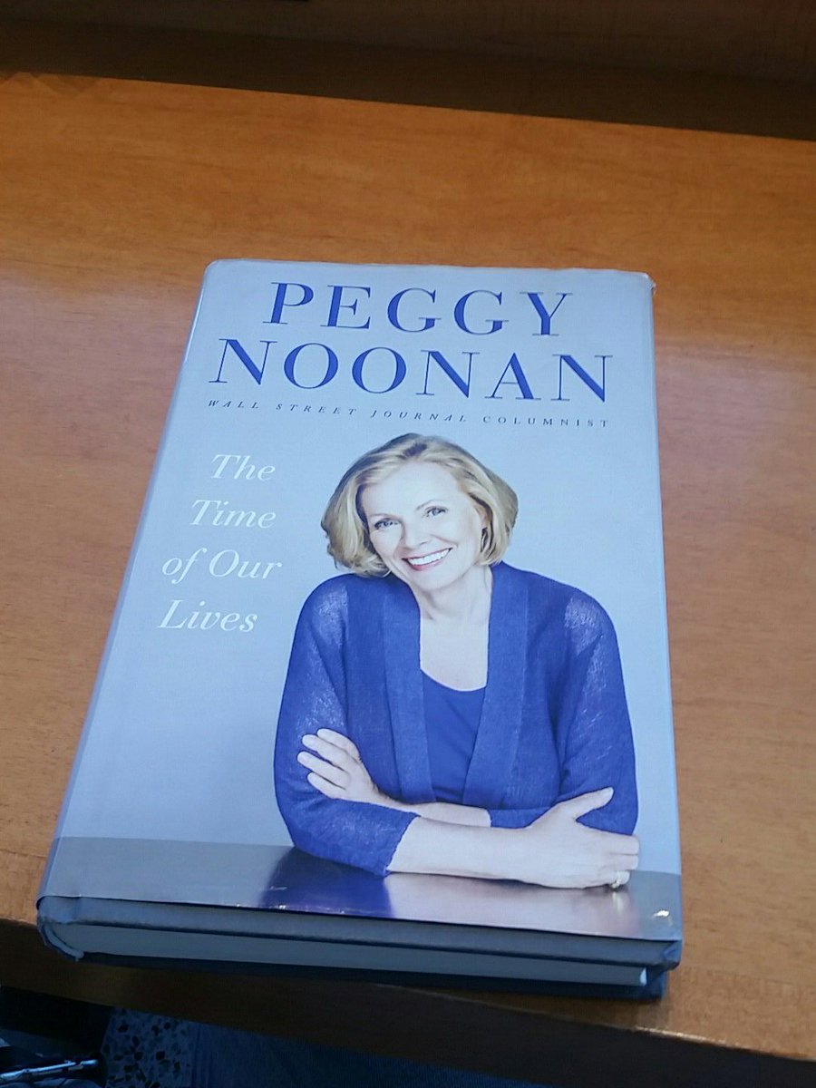 An afternoon at IAH reading one of my favorites <a href="/Peggynoonannyc/">Peggy Noonan</a>