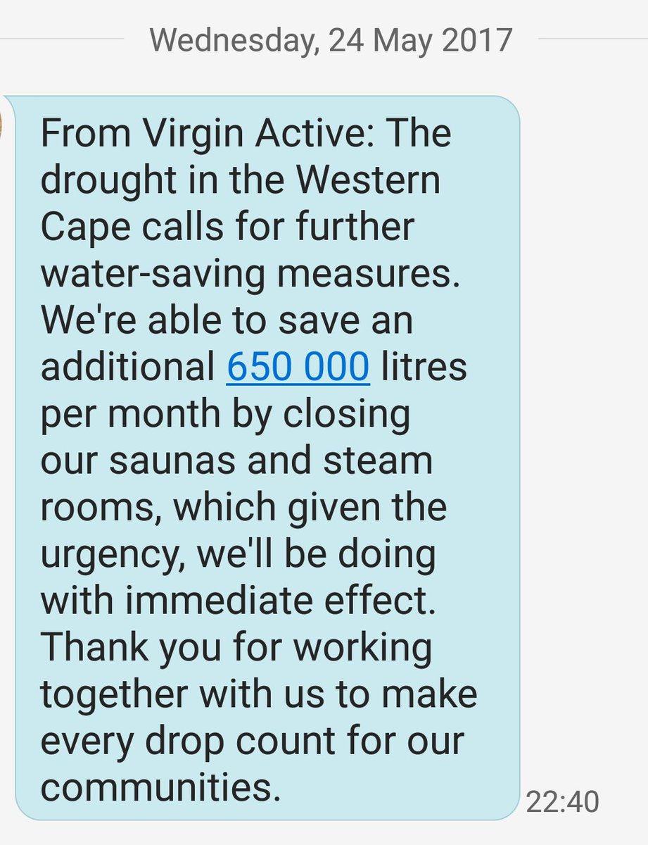 gertwilkins's tweet photo. Good call @virginactiveSA !  #waterrestrictions #2minpowershower #watercrisis https://t.co/edqFkj3SSt