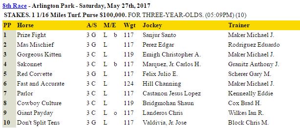 TwinSpires's tweet image. Spiral (G3) winner #FastAndAccurate faces nine in #ArlingtonClassic (G3) @Arlington_Park on Saturday off 17th-place run in @KentuckyDerby