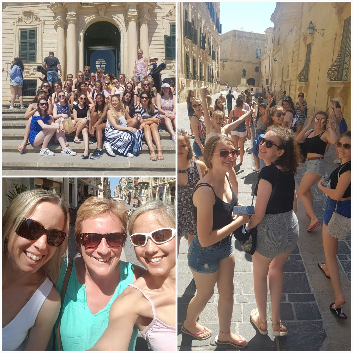 nghspe's tweet photo. Making the most of our time between netball, with a guided tour of the beautiful historic city of Valletta. https://t.co/tzpH9yErNg