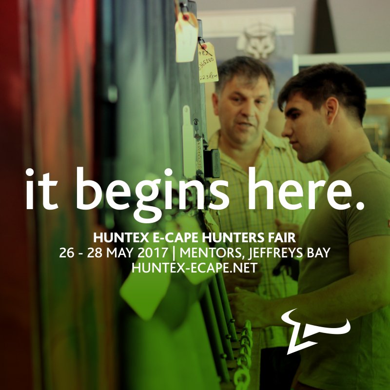 HuntExNow's tweet image. The #HuntEx E-Cape Hunters Fair this weekend, 26-28 May, Mentors #JeffreysBay. Lottery, shooting ranges, exciting exhibitors. Don't miss it!