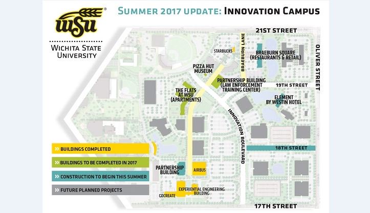 KWCH12's tweet photo. New construction picking up at @WichitaState Innovation Campus; 3 projects slated for completion this year: https://t.co/XdJ5Tz2ljr #KWCH12 https://t.co/DZkNZASKgy