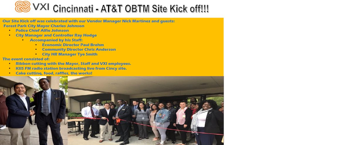 Shout out to TEAM @VxiCincy for an amazing SITE LAUNCH for AT&amp;T OBTM Premiums. Representing <a href="/anthonyetuggle/">Anthony E. Tuggle</a> <a href="/Team_D/">Robert Donaldson</a> @attobtm <a href="/4jbar/">Jamie Barton</a> all day!