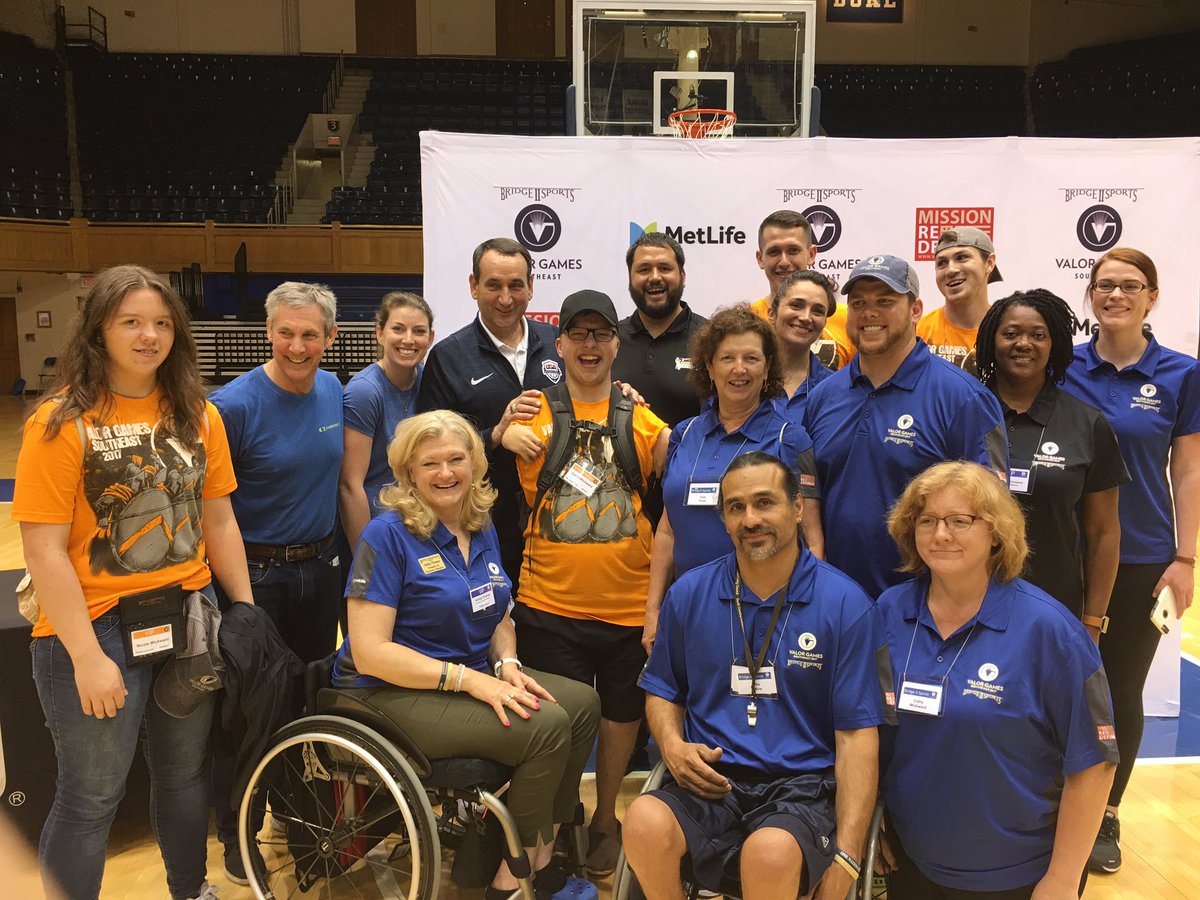 caseypbarnett's tweet photo. Look who I met today! Coach K! @Bridge2Sports thanks for this opportunity! https://t.co/IlEAVY4ANo