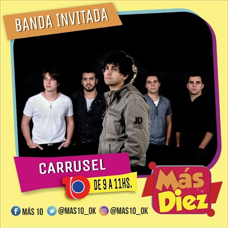 Mas10_ok's tweet photo. Mañana en #Más10 nos visita la Banda Carrusel No te lo pierdas. 📺🎶 https://t.co/Lbip4Bcuaf