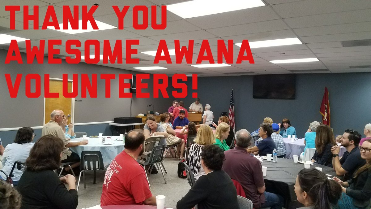 DanCook217's tweet image. Awana volunteer appreciation dinner is happening now!  Big thanks to all the volunteers who make this ministry happen.