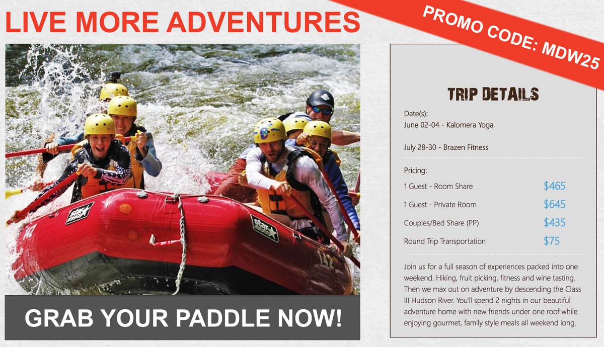 LiveMoreAdv's tweet image. #LiveMoreAdventures: A weekend of #outdoor adrenaline could be yours😀😀Leaving #Hoboken Friday, 6/2 👉bit.ly/LMA_Paddle2017!!! #HudsonValley