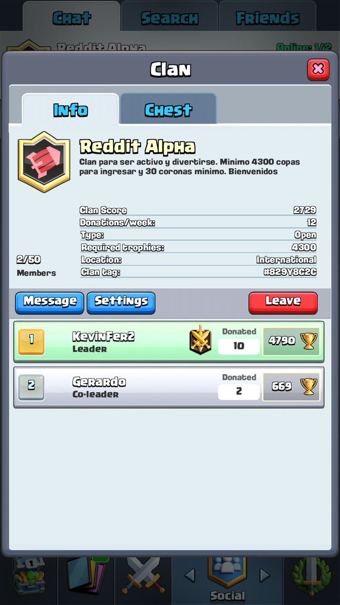 KevinFernand2's tweet photo. Unanse al nuevo clan busca solo ser un clan top aunque el nombre este repetido :v un RT pls @aQuiLesCoc https://t.co/qvazZKXf0Z