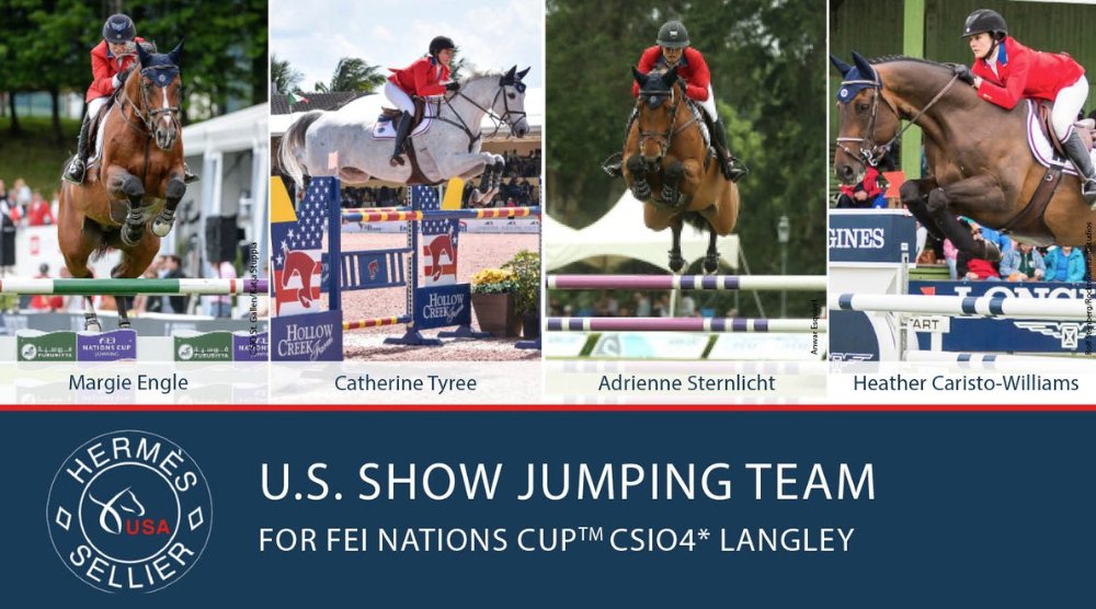 Looking forward to representing Team USA for the FEI Nations Cup Langley on June 2nd with teammates Tyree, Caristo-Williams, and Sternlicht