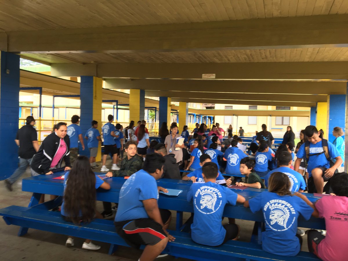 Making a final visit to our campus as SPARTANS before becoming our newest freshmen, <a href="/HISSpartans/">Hilo Intermediate</a> 8th grade orientation! #hhsVikingFuture