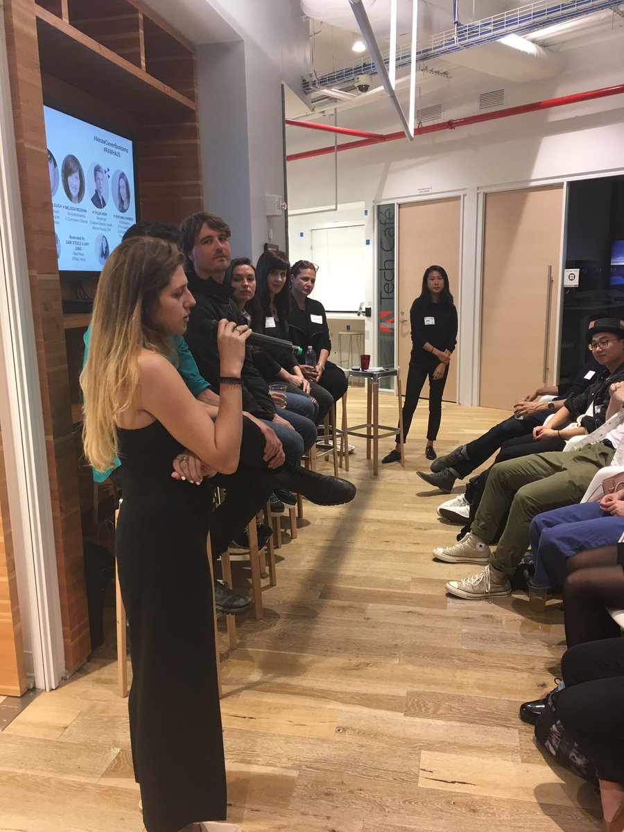 Poriiana's tweet photo. Kicking off the #adobe career panel with #RawHaus! #adobecareerbootcamp https://t.co/RfC4sd8CKd