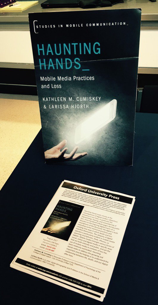 Katie Cumiskey (@profkt) on Twitter photo Hawking our wares at #icamobile17 @micronarrative First of new series in studies in Moblie Communication <a href="/OUPAcademic/">Oxford Academic</a> Hawking our wares at #icamobile17 @micronarrative First of new series in studies in Moblie Communication <a href="/OUPAcademic/">Oxford Academic</a>