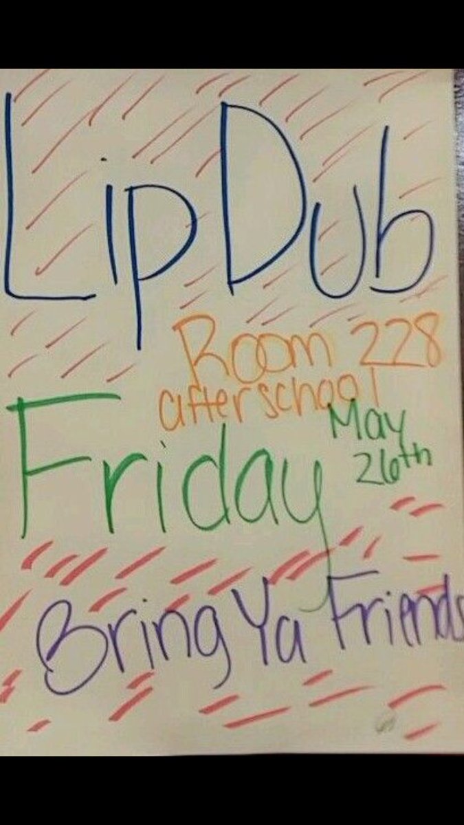 mths_17's tweet photo. This Friday, 5/26, meet in room 228 after school if you would like to be apart of the MTHS Lip Dub! Everyone is welcome! https://t.co/UiH0dG1Hq8