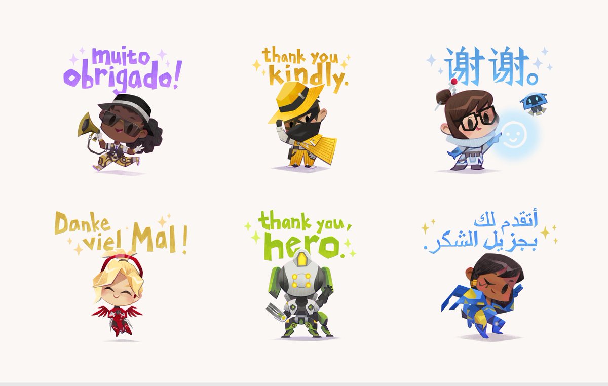 tinysnails's tweet photo. here's the full collection of thank you cards I made for the Overwatch Anniversary campaign 💫 Happy 1 Year!! #OverwatchAnniversary https://t.co/sklFcbuk00