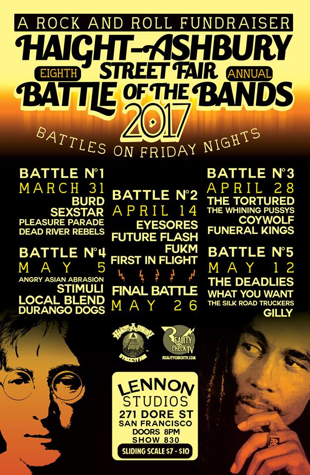haightstfairbb's tweet photo. The FINALS @haightstfairbb FRI 5/26 7pm @Lennonstudios MC @AceRealityCheck #SilkRoadTruckers #LocalBlend #TheTortured #FUKM #DeadRiverRebels https://t.co/CBBfMEj8LS