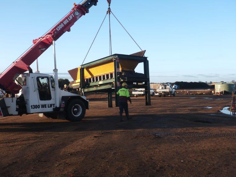 WesternCompost's tweet photo. Relocation of trommel screen #BestPractice #WasteInfrastructure #Investment @EPA_Victoria @SustainVic @GreaterShepp @GreaterGeelong https://t.co/9zQxQhN3Kc