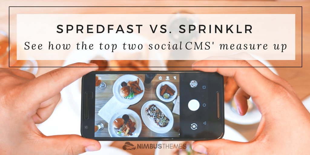 EvanScoboria's tweet photo. Spredfast v Sprinklr: A Social Media CMS Showdown https://t.co/GTUyFj1Wj3 @nimbusthemes https://t.co/yeRgEdAM8l